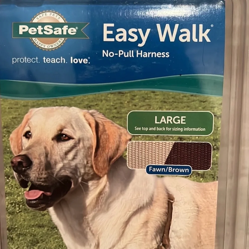 Easy Walk Brown and Tan Adjustable Pet Harness